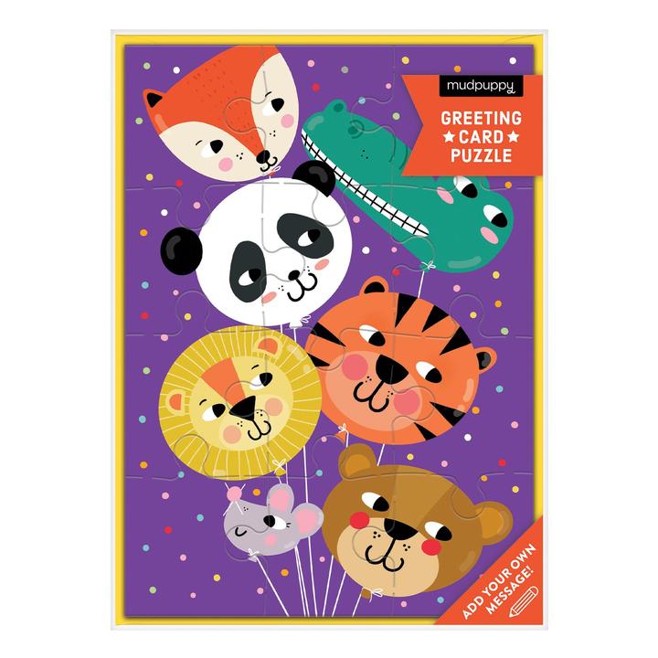 Animal Balloons - Puzzle Card
