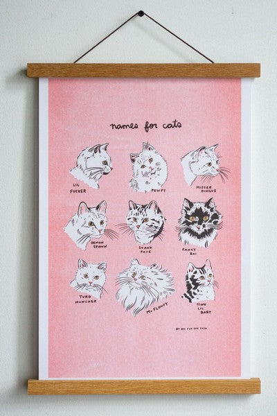 Stay Home Club Riso Print | Names For Cats