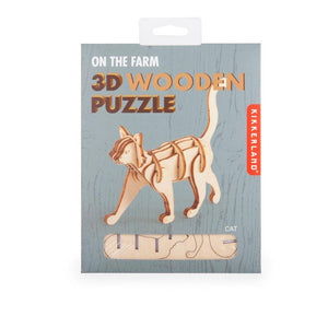 3D Wooden Puzzle - Cat