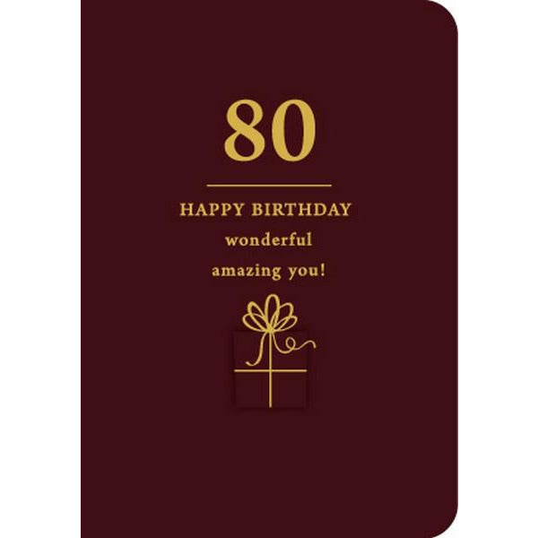 80th Birthday Card
