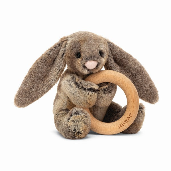 Jellycat Wooden Ring Toy - Woodland Bunny