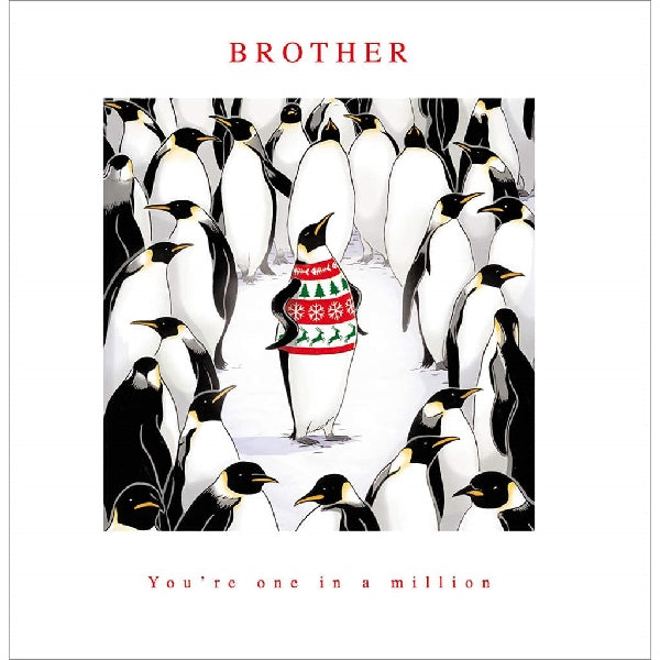 WOODMAN CARD XMAS PENGUIN SUPERSTAR