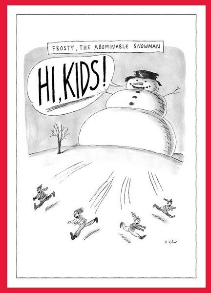 Frosty The Abominable Snowman New Yorker Holiday Card