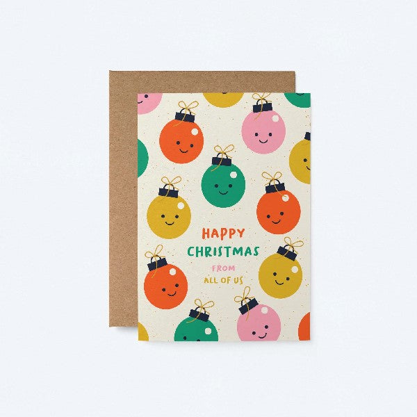 From All Of Us Ornaments Christmas Card