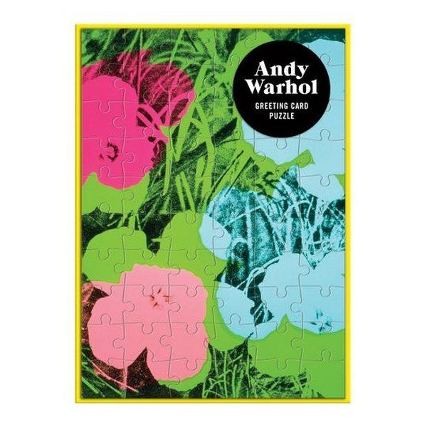 Warhol Flowers - Puzzle Card