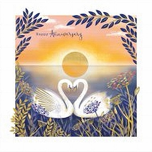 Swans Anniversary Card