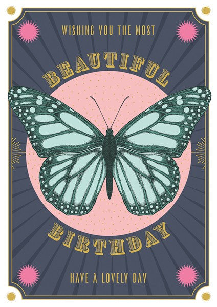 Beautiful Butterfly Birthday Card