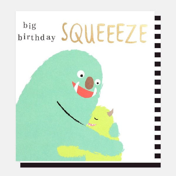Little Monsters Big Birthday Squeeze Birthday Card