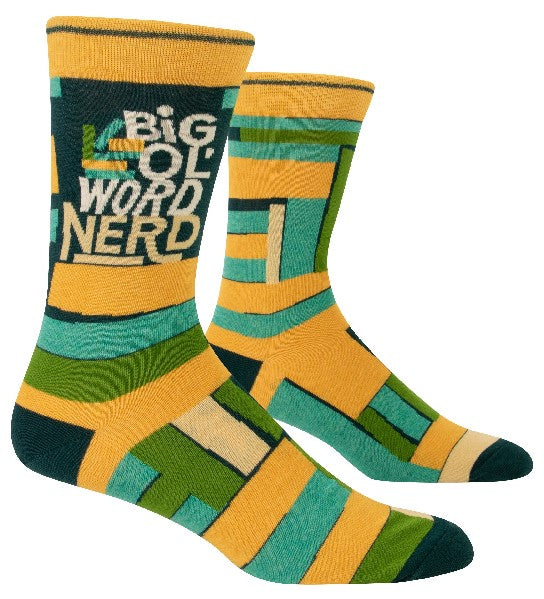 Blue Q Men's Crew Socks | Big Ol' Word Nerd