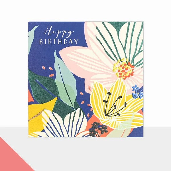 Floral Happy Birthday Card