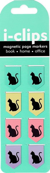 i-Clip Magnetic Bookmark Set | Black Cats