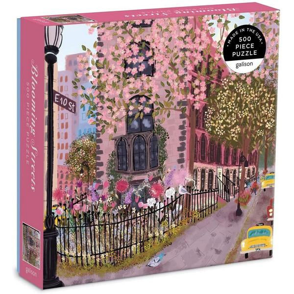 Galison 500 Piece Puzzle | Blooming Streets