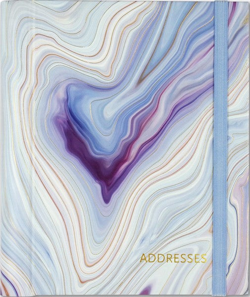 Blue Agate Large Address Book