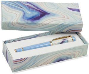 Blue Agate Roller Ball Pen