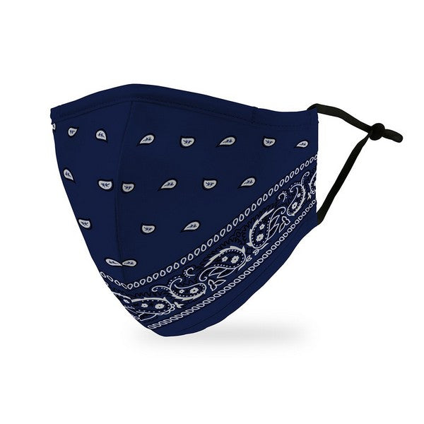 Blue Bandana Adult Face Mask
