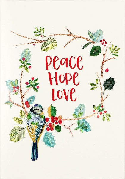 Bluebird And Berries Boxed Holiday Cards