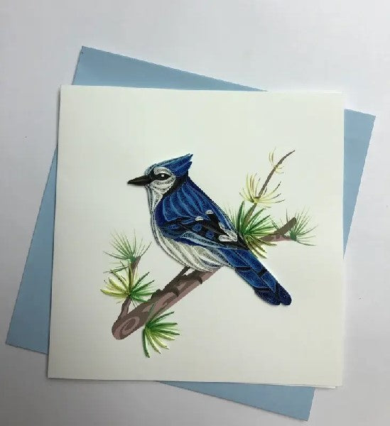 Blue Jay Quilling Blank Art Card