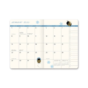 Studio Oh! 2023 17-Month  Monthly Pocket Planner | Buzzy Bees