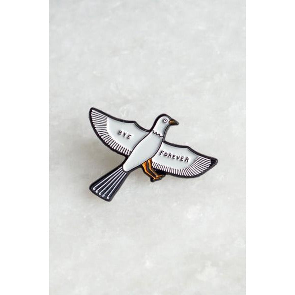 Stay Home Club Enamel Pin | Bye Forever Bird
