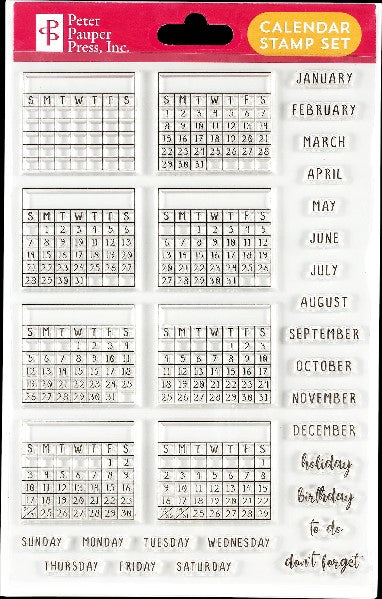Silicone Clear Stamp Set | Calendar