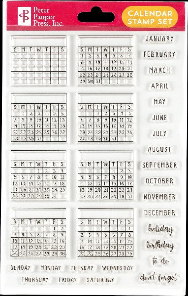 Silicone Clear Stamp Set | Calendar