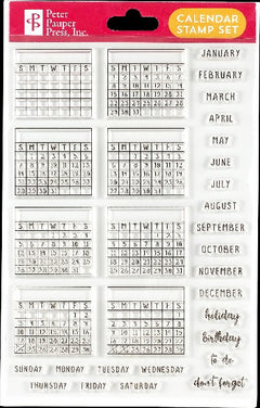 Calendar Clear Stamp Set (31 individual stamps): 9781441334701: Peter  Pauper Press: Books 