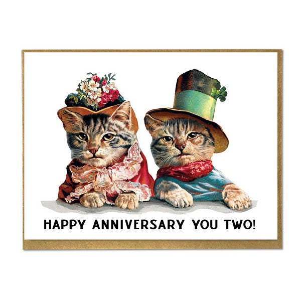 Fancy Cats Anniversary Card