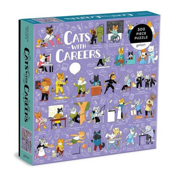 Galison 500PC Puzzle | Cats with Careers