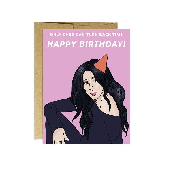 Cher Turn Back Time Birthday Card