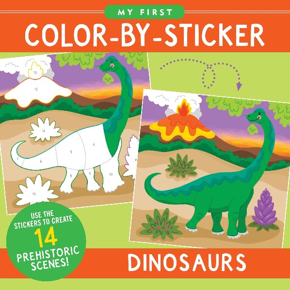 Color-By-Sticker Dino Activity Book