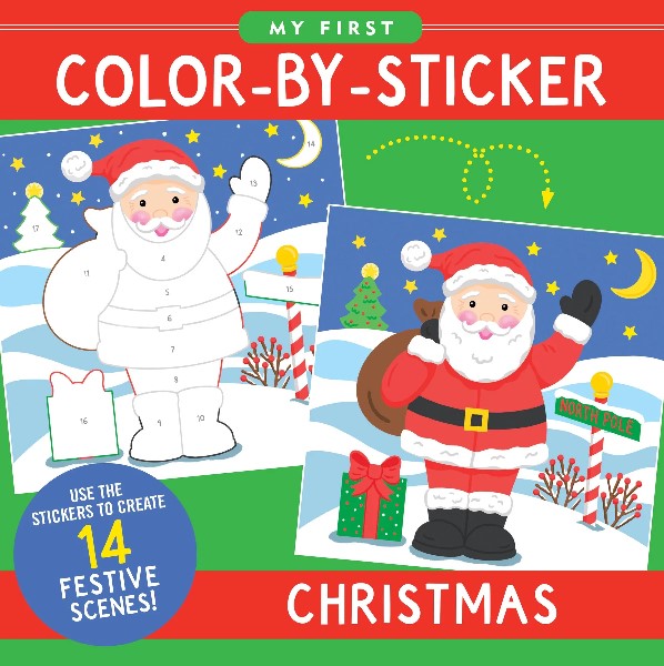 Color-By-Sticker Christmas Activity Book