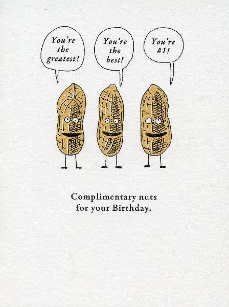 Complimentary Nuts Birthday Card