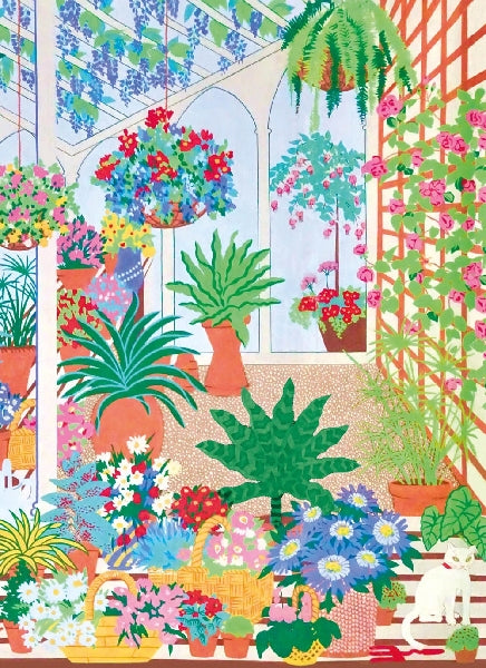 Conservatory Cat Blank Art Card