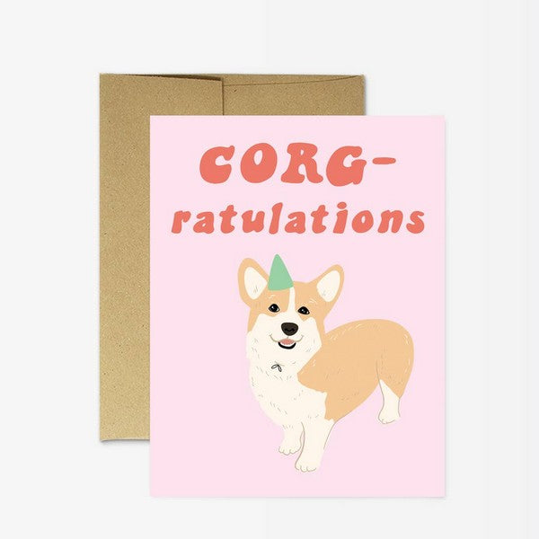 Corg-ratulations Congrats Card
