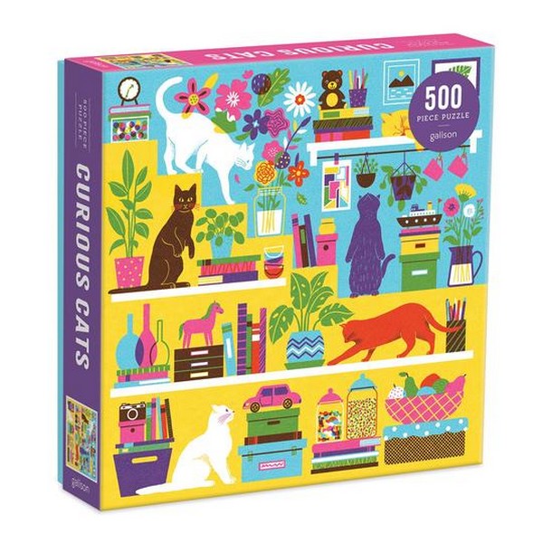 Galison 500 Piece Puzzle | Curious Cats