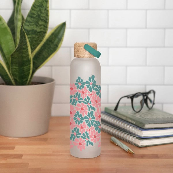 Studio Oh! Glass Water Bottle | Daisy Maze