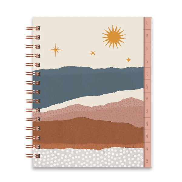 Studio Oh! 2023 12-Month Tabbed Spiral Planner | Desert Landscape