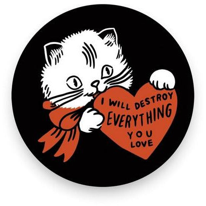 Stay Home Club Vinyl Sticker | Destroy Everything You Love Cat
