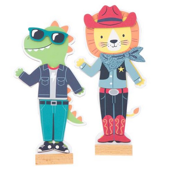 Stephen Joseph Magnetic Playset | Dino & Lion