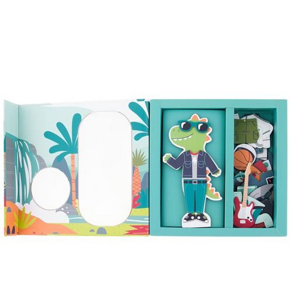 Stephen Joseph Magnetic Playset | Dino & Lion