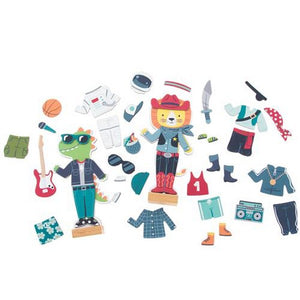Stephen Joseph Magnetic Playset | Dino & Lion