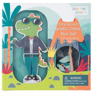 Stephen Joseph Magnetic Playset | Dino & Lion