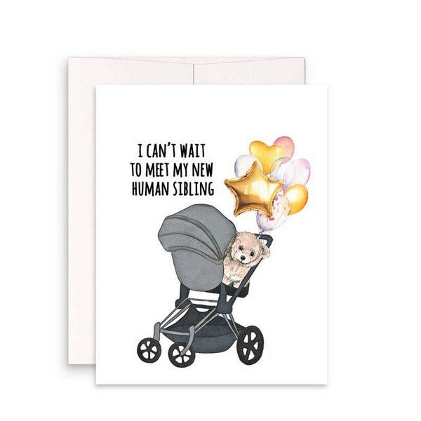 Dog Sibling New Baby Card