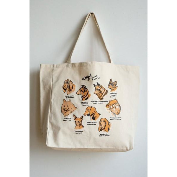 Dogs Feeling Things XL Tote Bag