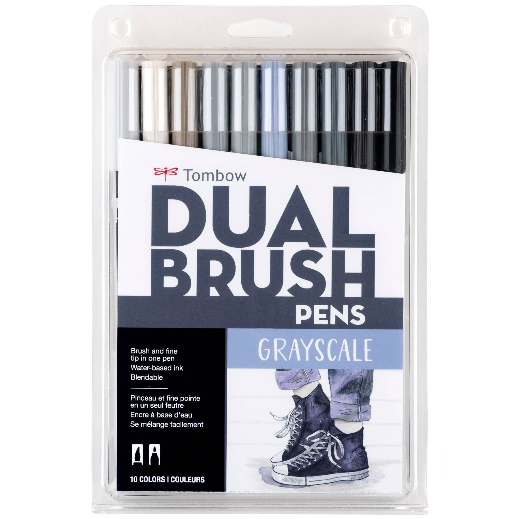 Tombow Grayscale Brush Pen Set
