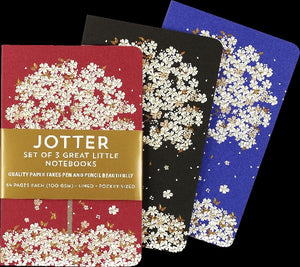 Set of 3 Falling Blossoms Jotter Notebooks