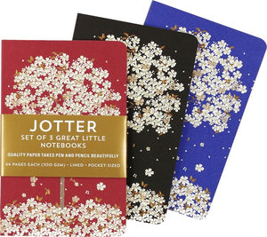 Set of 3 Falling Blossoms Jotter Notebooks