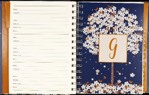 Falling Blossoms Large Address Book