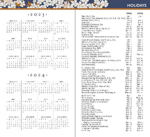 Peter Pauper 2-Year Pocket Planner | 2023-2024 Falling Blossoms