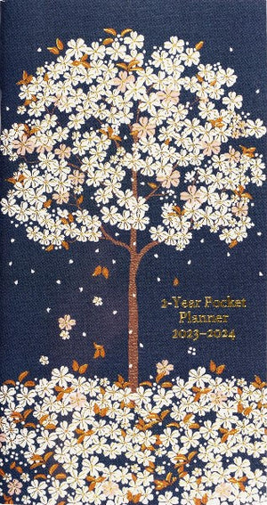 Peter Pauper 2-Year Pocket Planner | 2023-2024 Falling Blossoms
